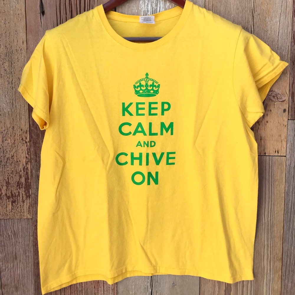 Keep Calm Chive On Tee L